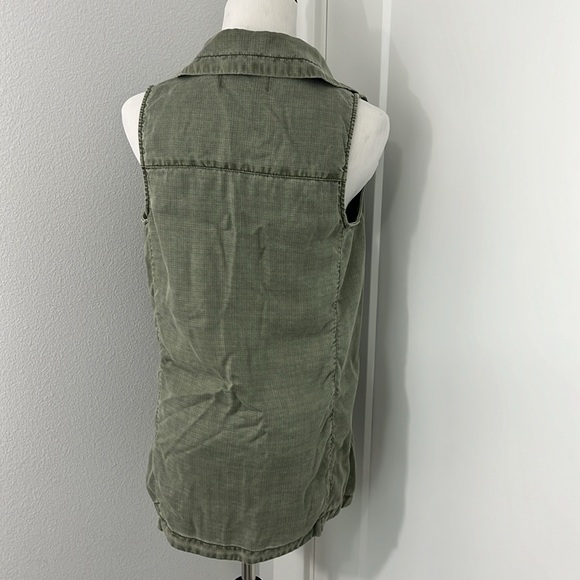 Anthropologie Marrakech XS Olive Green Tombolo Utility Vest with Pockets - Picture 6 of 13